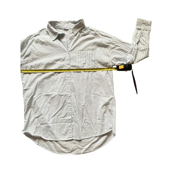 Cotton On Vertical Stripe Blue/White Button-down Oversized Women Sz XS Beach - Picture 4 of 10